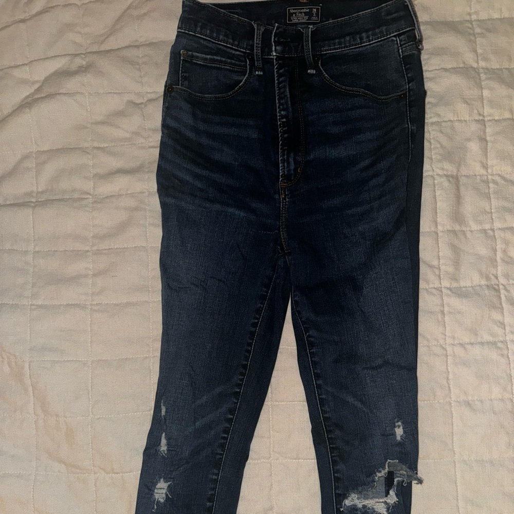 Ripped High Rise Skinny Jeans